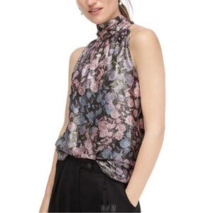 Jcrew Reno Metallic Jacquard
Chiffon Top